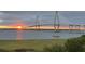 Sunset view of Arthur Ravenel Jr. Bridge at 221 S Plaza Ct # 107, Mount Pleasant, SC 29464