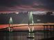 Night view of Arthur Ravenel Jr Bridge at sunset at 221 S Plaza Ct # 107, Mount Pleasant, SC 29464