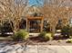 Wooden pergola and bench in a tranquil community garden at 104 Elliott Creek Ln, Summerville, SC 29485