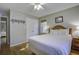 Bright bedroom with a double bed, hardwood floors, and built-in closet at 26 Twin Oaks Ln, Isle of Palms, SC 29451