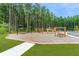Spacious community playground with picnic table, various playground structures and wooded backdrop at 144 Seaton Street, Summerville, SC 29486