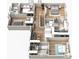 Detailed floor plan highlighting bedrooms with walk-in closets, bathrooms, and a cozy living area on the second floor at 5876 Hwy 165, Ravenel, SC 29470