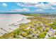 Aerial view of waterfront homes and marsh with private docks at 436 Church St, Mount Pleasant, SC 29464