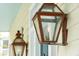Ornate copper lantern light illuminates the front porch at 436 Church St, Mount Pleasant, SC 29464