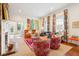 Spacious living room with colorful accents and hardwood floors at 436 Church St, Mount Pleasant, SC 29464
