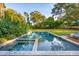 Modern rectangular pool with separate spa area at 436 Church St, Mount Pleasant, SC 29464