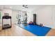 Spacious basement gym featuring a treadmill, weight machine, and exercise mat at 2972 Anchor Watch Dr, Wadmalaw Island, SC 29487