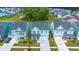 Aerial view of a neighborhood with houses and community amenities at 1016 Swamp Harrier Ave, Ravenel, SC 29470