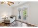 Bedroom with chaise lounge and access to a balcony at 130 River Landing Dr # 8203, Charleston, SC 29492
