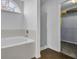 Bathroom with garden tub and walk in shower at 1401 Churchill Rd, Moncks Corner, SC 29461