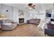 Spacious living room with fireplace and hardwood floors at 1401 Churchill Rd, Moncks Corner, SC 29461