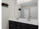 Double vanity bathroom with dark brown cabinets at 440 Coopers Hawk Dr, Summerville, SC 29483