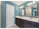 Double vanity bathroom with a large mirror and plenty of storage at 602 Yellow Leaf Ln, Summerville, SC 29486
