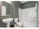 Small bathroom with a single sink and shower/tub combo at 602 Yellow Leaf Ln, Summerville, SC 29486