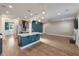Open concept kitchen with island and stainless steel appliances at 602 Yellow Leaf Ln, Summerville, SC 29486