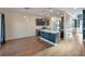 Modern kitchen with dark cabinetry, white countertops, and stainless steel appliances at 602 Yellow Leaf Ln, Summerville, SC 29486