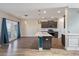 Modern kitchen with island and stainless steel appliances at 602 Yellow Leaf Ln, Summerville, SC 29486