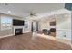 Spacious living room featuring a fireplace and hardwood floors at 602 Yellow Leaf Ln, Summerville, SC 29486