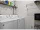 Laundry area with washer, dryer, and shelving at 6240 April Pine Cir # B, North Charleston, SC 29406