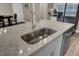 Modern kitchen sink and faucet on a large island at 645 Blueway Ave, Summerville, SC 29486