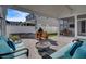 Large patio with fire pit, seating area, and a built in grill at 645 Blueway Ave, Summerville, SC 29486