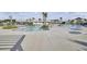 Expansive resort-style pool with palm trees at 645 Blueway Ave, Summerville, SC 29486