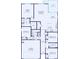 3-bedroom, 2-bathroom floor plan with a 2-car garage at 752 Meadowbrook Ln, Summerville, SC 29486