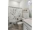 Clean bathroom with shower/tub combo and white vanity at 1104 Cooper Point St, Summerville, SC 29485