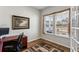 Bright home office features hardwood floors and a view of the street at 1104 Cooper Point St, Summerville, SC 29485