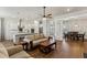 Open concept kitchen with island and stainless steel appliances at 1104 Cooper Point St, Summerville, SC 29485