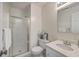 Clean bathroom with shower, toilet and vanity at 1158 Village Creek Lane Unit 4 # 803, Mount Pleasant, SC 29464