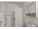 Small bathroom with tub, shower, and white vanity at 1158 Village Creek Lane Unit 4 # 803, Mount Pleasant, SC 29464