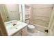Simple bathroom with tub, toilet, and vanity at 201 Regent St, Summerville, SC 29483