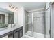 Modern bathroom featuring a large walk-in shower and double vanity at 264 Godwit Dr, Summerville, SC 29486