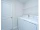Functional laundry room with washer, dryer and shelving at 264 Godwit Dr, Summerville, SC 29486