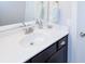 Bathroom with single vanity and dark brown cabinets at 778 Opal Wing St, Moncks Corner, SC 29461