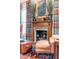 A gorgeous marble fireplace is the focal point of this room at 79 Alexander St, Charleston, SC 29403