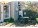 Relaxing patio with brick flooring and wrought iron furniture at 79 Alexander St, Charleston, SC 29403