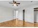 Bright bedroom with hardwood floors and double closets at 127 Roberts Rd, Summerville, SC 29483
