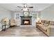 Living room featuring a fireplace and hardwood floors at 127 Roberts Rd, Summerville, SC 29483