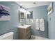 Small bathroom with a single sink vanity, updated fixtures, and neutral walls at 162 High Hammock Villas, Seabrook Island, SC 29455