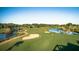 Golf hole with sand traps and water features at 162 High Hammock Villas, Seabrook Island, SC 29455