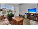 Bright living room featuring hardwood floors and a large window with blinds at 162 Kirkland St, Goose Creek, SC 29445