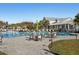 Resort-style pool with lounge chairs and tables at 218 River Martin Ct, Summerville, SC 29483