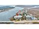 Aerial view showing building location near waterway and bridge at 2395 Folly Road Rd # 4F, Folly Beach, SC 29439