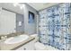 Small bathroom with shower, toilet and single vanity at 2395 Folly Road Rd # 4F, Folly Beach, SC 29439