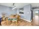 Dining area with light wood table and chairs at 2395 Folly Road Rd # 4F, Folly Beach, SC 29439