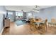 Open living space with dining area and water views at 2395 Folly Road Rd # 4F, Folly Beach, SC 29439