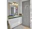 Bathroom with a single vanity and a walk-in shower at 250 W Medina St, Summerville, SC 29483