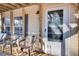 Front door with decorative glass and wooden deck at 250 W Medina St, Summerville, SC 29483